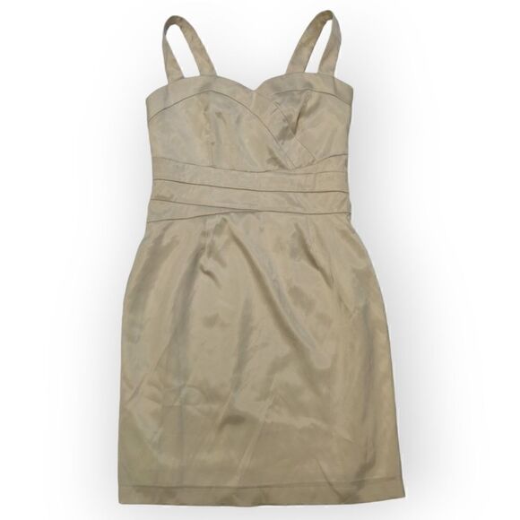 Adorable ROMY sweetheart champagne ivory classic night out dress size L - Picture 3 of 11